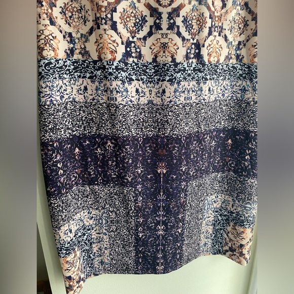 ANTONIO MELANI New Blush Pink Blue Print Sheath Dress With Sleeves Size 10 NWOT - Picture 7 of 13